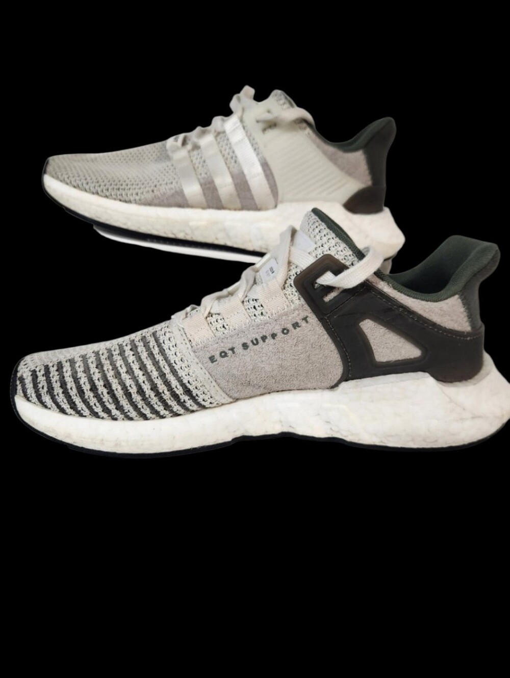ADIDAS EQT Support Sneakers in Light Gray and Dark Green Accents 8.5 Mens